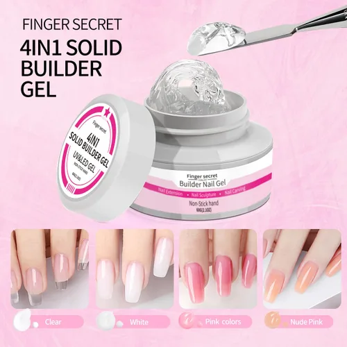 Miniatura 2 de Gel constructor sólido para uñas, 8.47 oz, 4 onzas, kit de uñas de gel constructor, no pegajoso para extensión de uñas, solución de engrosamiento