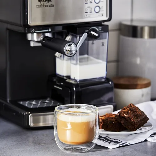 Miniatura 6 de Mr. Coffee Máquina de café expreso y capuchino de acero inoxidable, cafetera programable con espumador de leche automático, bomba de 15 bares, ideal