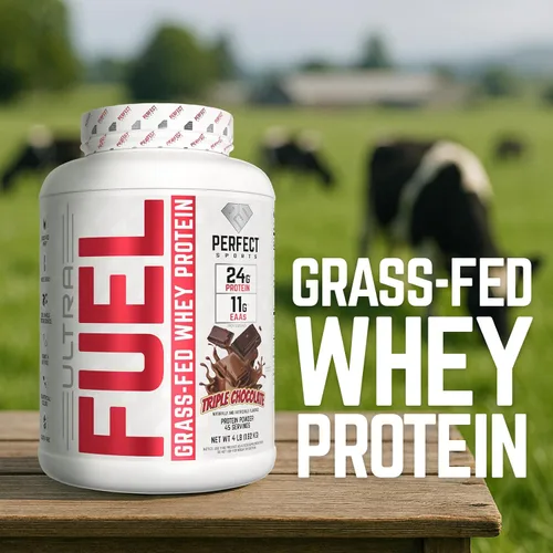 Miniatura 3 de PERFECT SPORTS Ultra Fuel - Proteína Wey 100% alimentada con pasto Sin colores artificiales, sin gluten, Keto Bajo en azúcar 0.39 oz de EAA