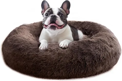 Miniatura 45 de JOLLYVOGUE Cama Calmante para Perros Pequeños - Cama para Perros Pequeños en Forma de Dona Lavable de 23 Pulgadas para Gatitos y Cachorros, Camas