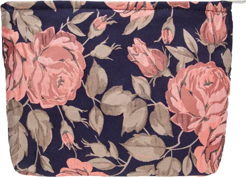 Miniatura 21 de Pazimiik Bolsa de maquillaje floral, grande, de algodón, con cremallera para bolsa de viaje, organizador de maquillaje de lona para mujeres, Algodón