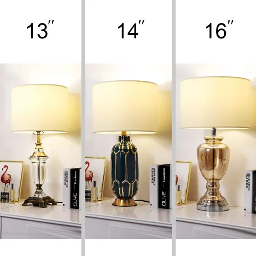 Miniatura 9 de Wellmet Pantalla de Lámpara Requiere Ensamblaje, Pantalla Beige de 16"x16"x12" para Lámpara de Mesa, Lámpara de Noche, Lámpara de Pie, Pantalla