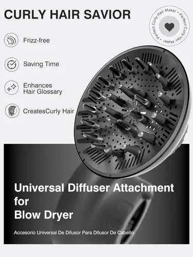 Miniatura 3 de Difusor de cabello, accesorio difusor para secador de cabello, difusor de cabello para cabello rizado, difusor universal para secador de cabello