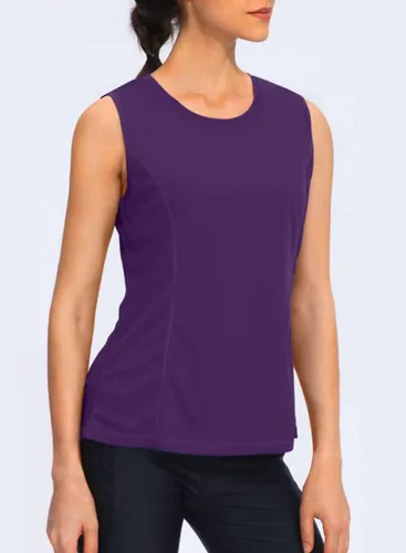 Miniatura 6 de YYV Camisetas de tirantes de entrenamiento para mujeres, ligeras, camisetas sin mangas para mujeres, tops de corte holgado para atletismo, correr