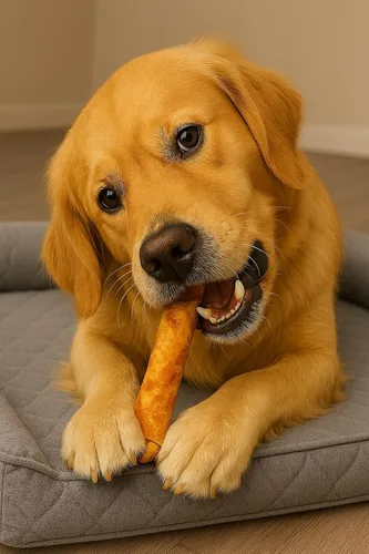 Miniatura 2 de Pet Factory 100% Hecho en EE. UU. Rollos de Chip de Cuero de Res de 5" Mordedores para Perros - Sabor a Carne y Pollo, 18 Unidades/1 Paquete