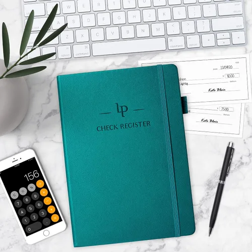 Miniatura 5 de Legend Planner Libro de registro de cheques - Libro contable para pequeñas empresas y uso personal - Registro de chequera para rastrear