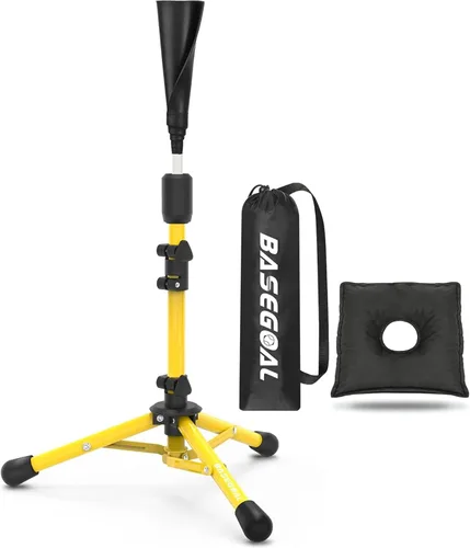 Miniatura 13 de BaseGoal - Tee de béisbol para niños, tee de bateo, tee de sóftbol, tee de bateo para jóvenes, tee de teeball, tee de viaje, altura fácilmente