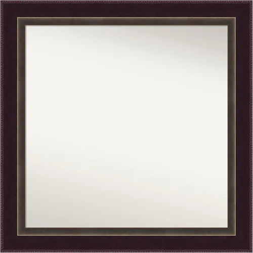 Miniatura 184 de Amanti Art Espejo de baño de bronce para sobre el fregadero, 24 x 24 pulgadas, espejo cuadrado de bronce Lara para tocador, marco de madera