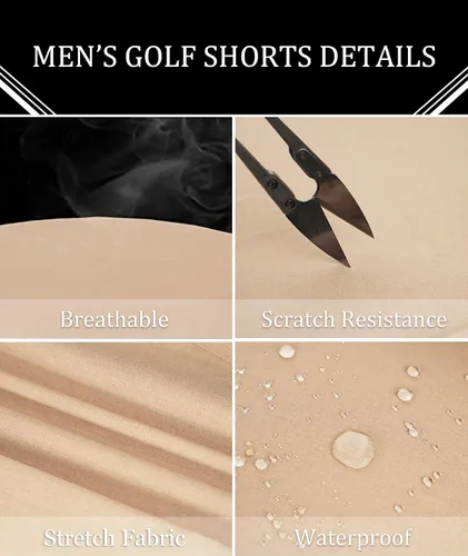 Miniatura 5 de Boyzn Pantalones cortos de golf con entrepierna de 9 pulgadas para hombre, pantalones cortos de vestir casuales para el trabajo, pantalones cortos