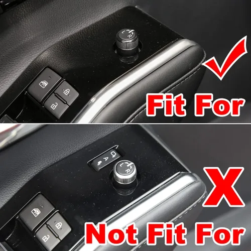 Miniatura 2 de ruihe 4 piezas de fibra de carbono de color de ventana de puerta de automóvil panel de control ajuste para Toyota Highlander 2020 2021 2022 2023