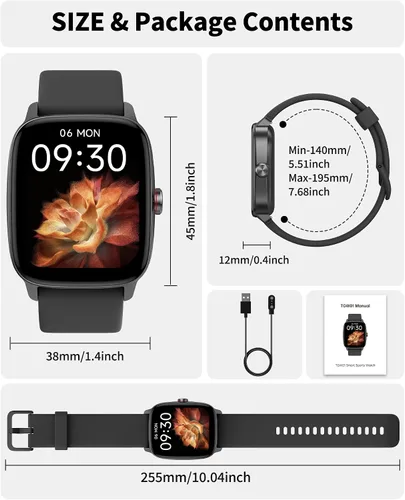 Miniatura 9 de Reloj inteligente para hombres y mujeres, llamada Bluetooth, pantalla táctil HD de 1.85 pulgadas, reloj inteligente de voz AI, rastreador