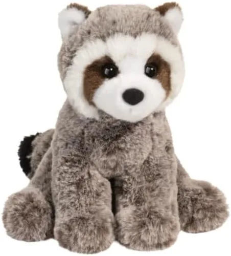 Miniatura 2 de Douglas Mini Rudie Raccoon - Animal de peluche de 7 pulgadas, suave y tierno juguete de mapache del bosque para niños, niños pequeños y amantes