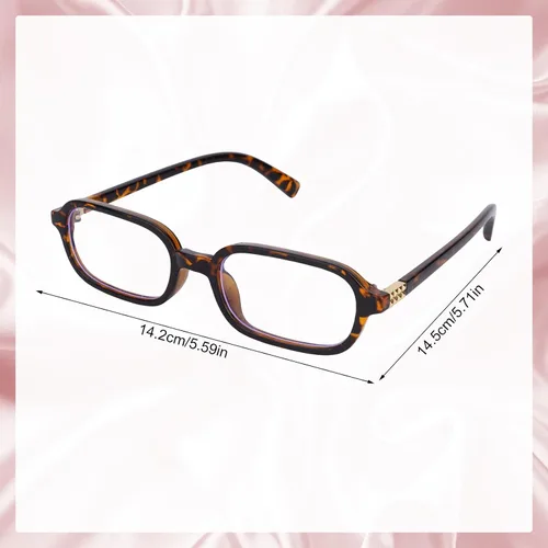 Miniatura 2 de 2 lentes rectangulares de luz azul, lentes cuadrados retro, pequeños, estrechos de los años 90, con bloqueo de luz azul para mujeres y hombres
