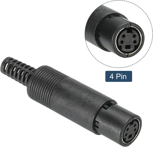 Miniatura 4 de PATIKIL S-Video DIN Mini hembra Socket 4 Pin transmisión de señal para TV, reproductor de DVD paquete de 5