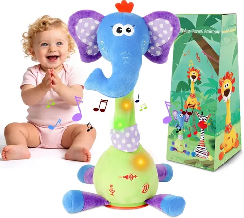 Miniatura 22 de LUKETURE Peluche de nutria respiratoria con movimiento rítmico, luz nocturna suave y ruido blanco, compañero de peluche calmante para relajación
