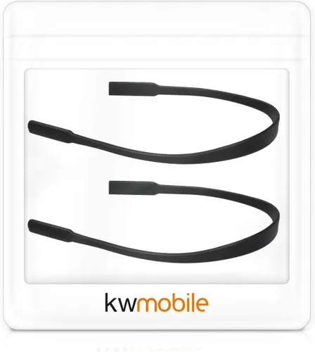 Miniatura 6 de kwmobile Correas deportivas de silicona para gafas, paquete de 2 cordones deportivos delgados de silicona antideslizantes para gafas de adultos
