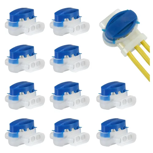 GWHOLE Conectores IDC Conectores de Contorno de Alambre Conectores de Alambre 3m 314 Conectores de Alambre Impermeables para Exteriores Paquete de 10