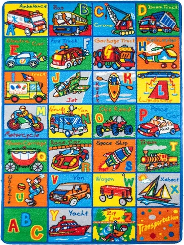 Miniatura 15 de Abc Shapes tapete para niño con diseño de letras para aprendizaje del alfabeto, Nylon