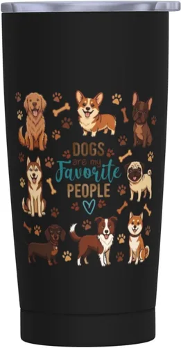 Miniatura 15 de Beagle Dog - Taza de café de acero inoxidable con tapa, diseño floral de 20 onzas, vaso térmico aislado de doble pared al vacío, regalos