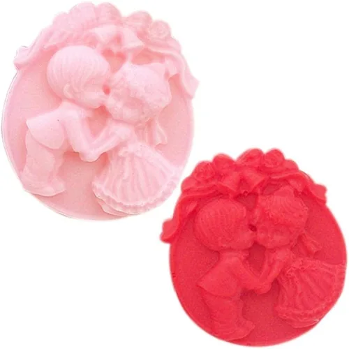 Miniatura 7 de Moldes de silicona para parejas, niños y niñas, 4 cavidades, campanas de Navidad, pastel de ángel, bandeja de mousse, pudín, fondant, chocolate