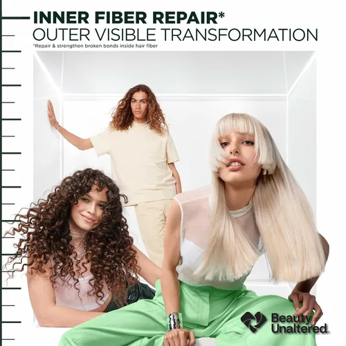 Miniatura 9 de Garnier Fructis Hair Filler Champú reparador de color con ceramida, champú suavizante y sin sulfatos para cabello teñido y decolorado, 10.1 onzas