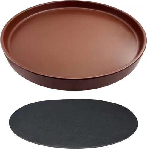 Miniatura 36 de Yukfona - 2 bandejas de cerámica para macetas, bandejas de 4 5 6 7 8 9 10 11 12 13 pulgadas para interior y exterior, resistente, duradera, base