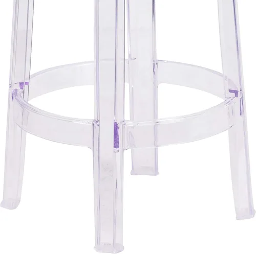 Miniatura 5 de Flash Furniture Taburete Laney de altura de mostrador transparente de 25.75 pulgadas