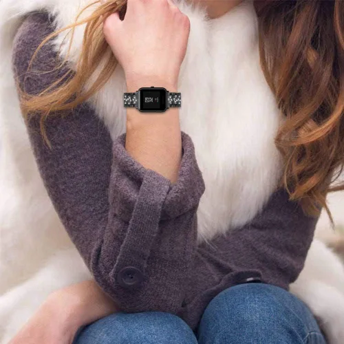 Miniatura 9 de FitTurn Bandas brillantes de joyería para Amazfit Bip 6/Bip 5 Band para mujeres y hombres, correa de metal de repuesto para Amazfit Bip 6