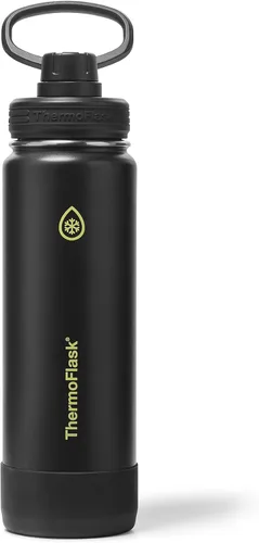 Miniatura 29 de ThermoFlask Botella de agua aislada con tapa de boquilla, a prueba de fugas, botella de agua de acero inoxidable para bebidas frías y calientes
