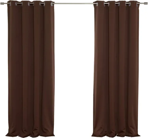 Miniatura 50 de Best Home Fashion Cortinas opacas con aislamiento térmico, ojales de acero inoxidable y níquel, color rosa bebé, 52 pulgadas de ancho x 63 pulgadas