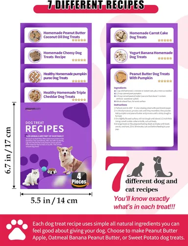 Miniatura 5 de Moldes de Silicona Caseros para Golosinas de Perros - Cortadores de Galletas para Golosinas de Perros - Recetas de Golosinas para Perros, Moldes