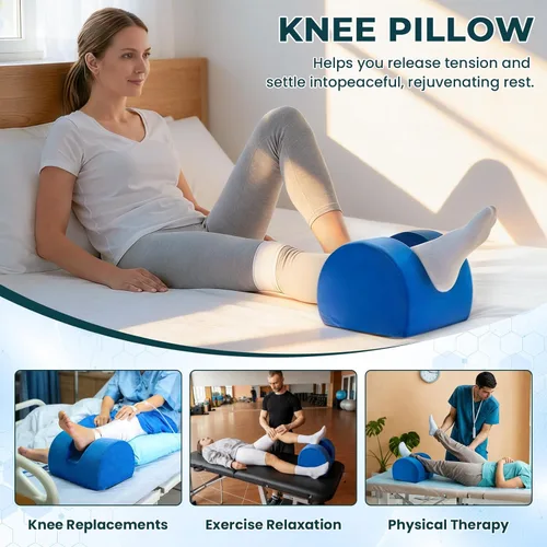 Miniatura 4 de Almohada de repuesto de rodilla, almohada ergonómica de elevación de pie para soporte de piernas, cojín de espuma de alta densidad para aliviar
