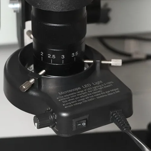 Miniatura 4 de Kit de microscopio LED para microscopio iluminador de luz de anillo para microscopio lámpara ajustable microscopio industrial cámara fuente de luz