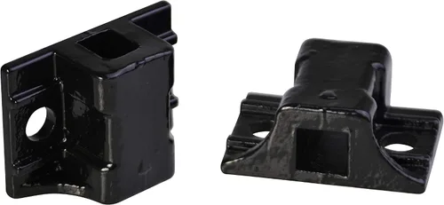 Miniatura 6 de TBOZZ Soporte de colgador de guardabarros de recubrimiento electrónico negro con herrajes, vendido por pares
