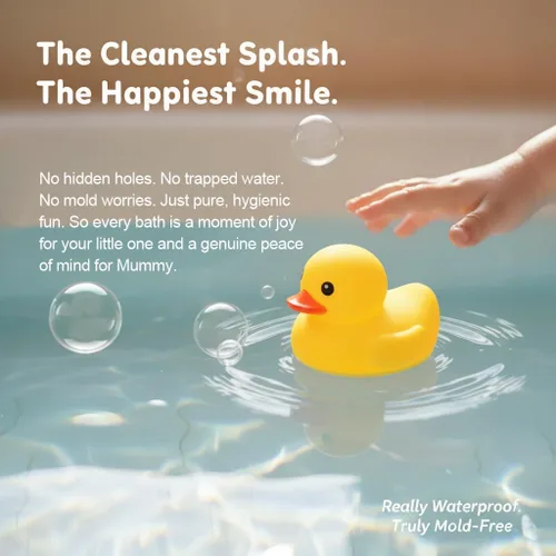 Miniatura 5 de 5 piezas de goma para bañera de Kalafona de 2 pulgadas, impermeable, sin "Bebe", sin agujero, divertido juguete de baño para piscina, sin agujero