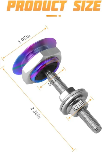 Miniatura 2 de 4 piezas de pasadores universales para cofre de vehículo, clip de cierre rápido para placa de matrícula, kit de botón de presión para cofre, cierre