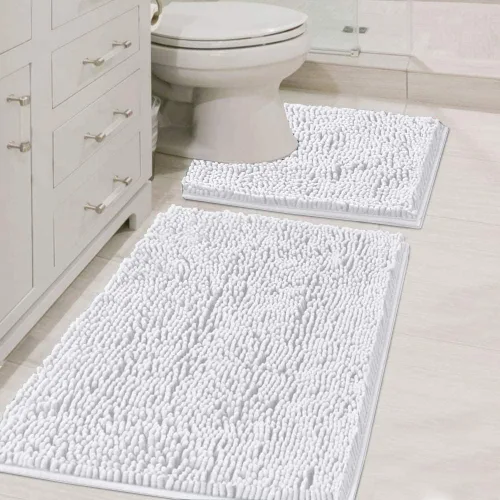 Miniatura 15 de H.VERSAILTEX Alfombras de Baño para Baño Antideslizantes de Felpa Chenille Extra Suaves y Absorbentes para Cuarto de Ducha Lavables a Máquina