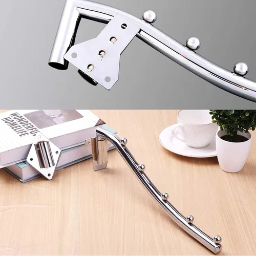 Miniatura 6 de Percha de ropa de acero inoxidable para montaje en pared, perchero plegable con soporte para brazo oscilante, ganchos para colgar barra de ropa, 1