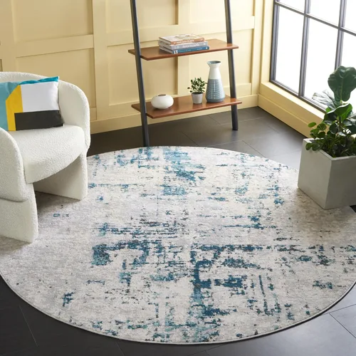 Miniatura 9 de SAFAVIEH Shivan Collection - Alfombra decorativa de 2 pies 2 pulgadas x 4 pies, gris y dorado, diseño abstracto moderno, no desprende pelusa