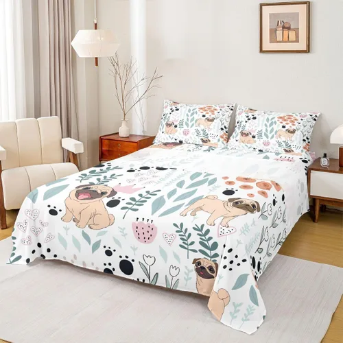 Miniatura 44 de Erosebridal Juego de sábanas de animales de la selva para niñas y niños, juego de sábanas de safari salvaje con diseño de elefante, oso, tigre