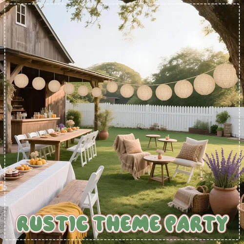 Miniatura 5 de 10 linternas de papel bohemias neutras de 10 pulgadas Decoración colgante de arpillera rústica para bodas, baby shower, dormitorio, patio en casa