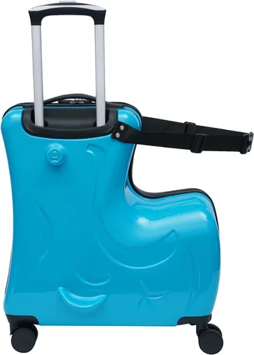 Maleta para niños de 20 pulgadas, maleta portátil para niños, maleta de viaje para niños, equipaje para niños con rueda universal y cerradura, azul,