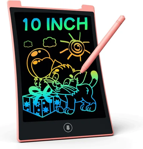KOKODI Juguetes para niñas y niños de 3, 4, 5, 6 años, tableta de escritura LCD reutilizable de 10 pulgadas, colorida, para garabatos, almohadilla