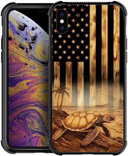 Miniatura 15 de Funda compatible con iPhone XS, funda para niñas y mujeres, cielo azul, flor, luna y mariposa