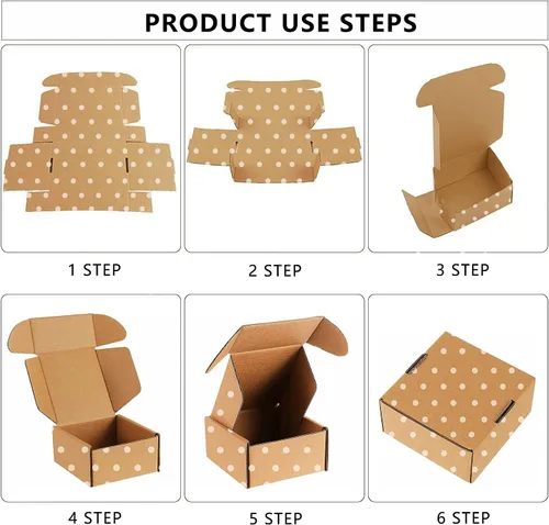 Miniatura 5 de Cajas de correo de regalo pequeñas de cartón reciclable verde para embalaje de envío, regalos de artesanía y productos de regalo