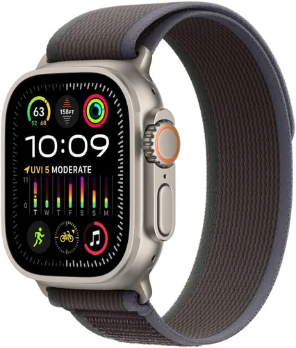 Miniatura 2 de Banda para Apple Watch - Traje de Buceo (49mm) - Azul/Negro con Acabado de Titanio Resistente - S/M