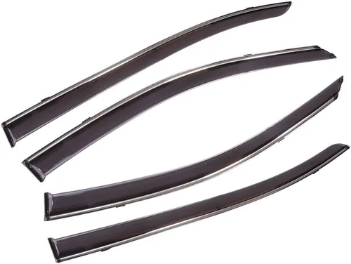 SCITOO Deflector de visera de ventana de montaje exterior, protector de lluvia, color humo oscuro, juego de 4 piezas para Honda 2013-2017 para Accord