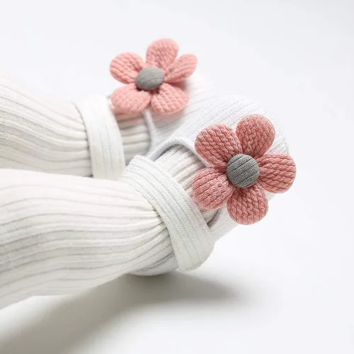Miniatura 2 de Zapatos planos Mary Jane para bebés y niñas, con lazo, floral, princesa, vestido de boda, zapatos suaves para recién nacidos, cuna para primeros