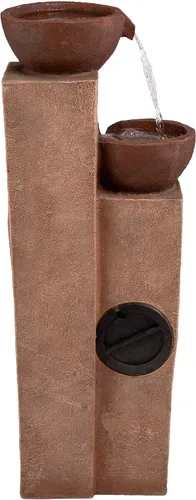 Miniatura 11 de Alpine Corporation ZEN398 - Fuente de agua moderna de 3 niveles para exteriores de 35 pulgadas, elegante fuente de suelo rústica para jardín, patio
