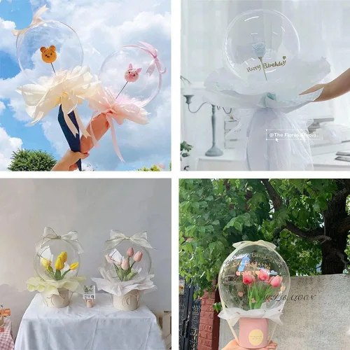 Miniatura 8 de Máquina de rellenar globos, kit de herramientas para rellenar globos con bomba expansora de globos y 9 accesorios, máquina de envoltura de regalo